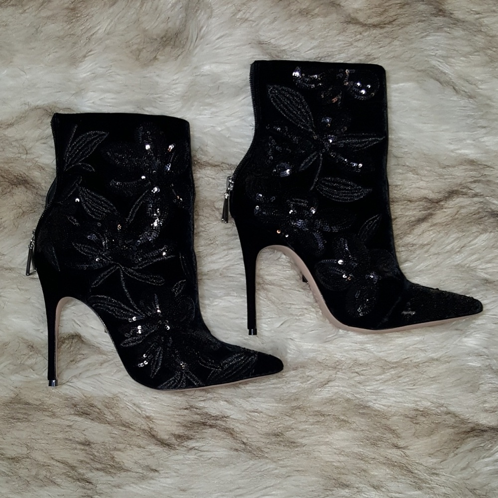 SOLD Schutz Velvet Sequin Boots SOLD
